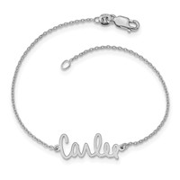 Sterling Silver Rhodium-plated Signature Bracelet view 4