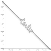 Sterling Silver Rhodium-plated Signature Bracelet view 3