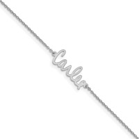 Sterling Silver Rhodium-plated Signature Bracelet view 1