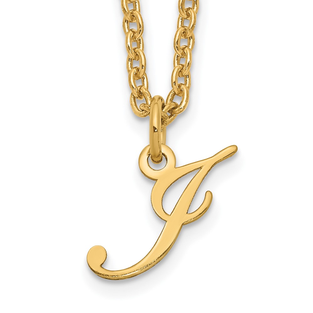 Sterling Silver Gold-plated Letter J Initial Necklace