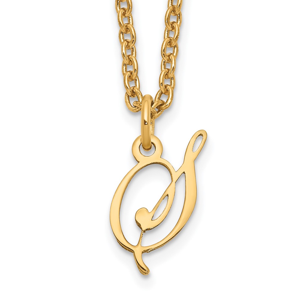 Sterling Silver Gold-plated Letter S Initial Necklace