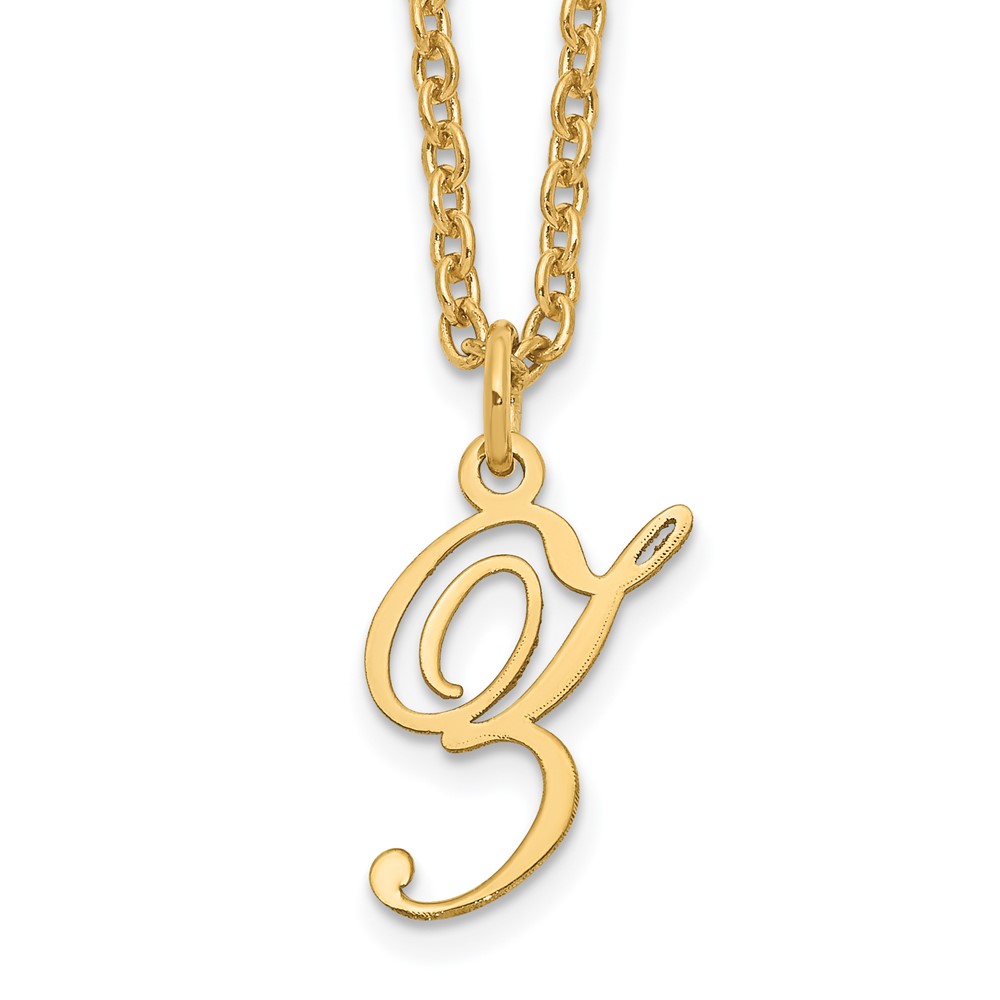 Sterling Silver Gold-plated Letter Z Initial Necklace