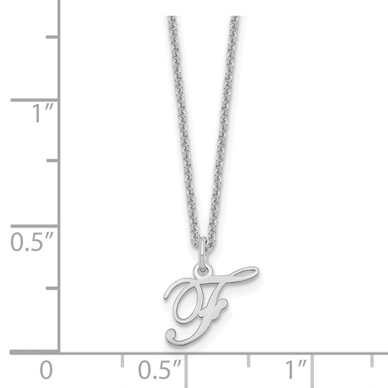 10kw Letter F Initial Necklace