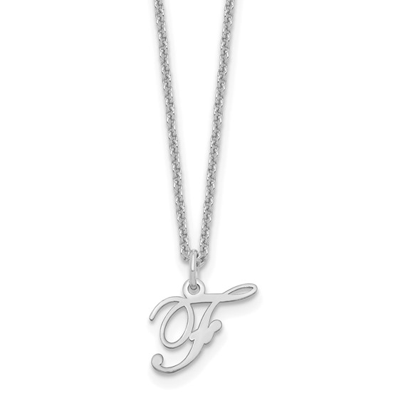10kw Letter F Initial Necklace