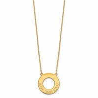 Sterling Silver Gold-plated Circle Necklace with 3 Name view 2