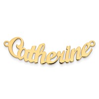 14K Yellow Gold Curved Name Plate view 5