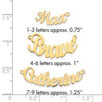 14K Yellow Gold Curved Name Plate view 3