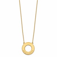 Sterling Silver Gold-plated Circle Necklace with 1 Name view 2