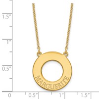Sterling Silver Gold-plated Circle Necklace with 1 Name view 3