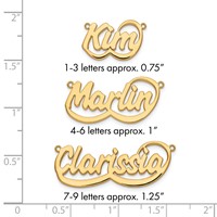 14K Yellow Gold Swoop Name Plate view 3