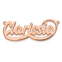 14K Rose Gold Swoop Name Plate view 5