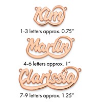 14K Rose Gold Swoop Name Plate view 1