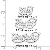 10K White Gold Swoop Name Plate view 3