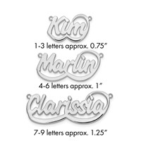 10K White Gold Swoop Name Plate view 1