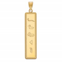 Sterling Silver Gold-plated Egyptian Hieroglyphics Pendant view 2