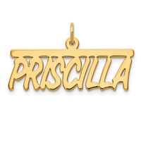 14K Yellow Gold Top Bar Name Plate view 5