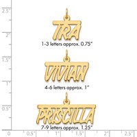 14K Yellow Gold Top Bar Name Plate view 3