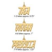 14K Yellow Gold Top Bar Name Plate view 1