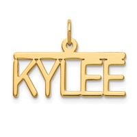 14K Yellow Gold Top Bar Name Plate view 4