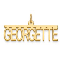14K Yellow Gold Top Bar Name Plate view 5