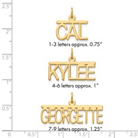 14K Yellow Gold Top Bar Name Plate view 3