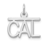 14K White Gold Top Bar Name Plate view 2