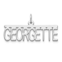 14K White Gold Top Bar Name Plate view 5