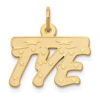 14K Yellow Gold Satin Stars Name Plate view 2