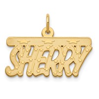 14K Yellow Gold Satin Stars Name Plate view 4