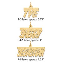 14K Yellow Gold Satin Stars Name Plate view 1