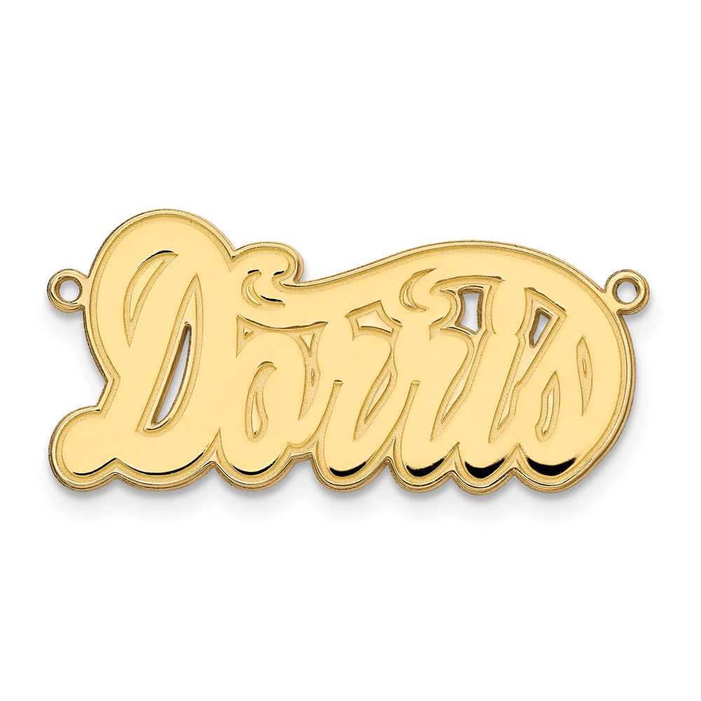 Sterling Silver/Gold-plated Etched Name Plate