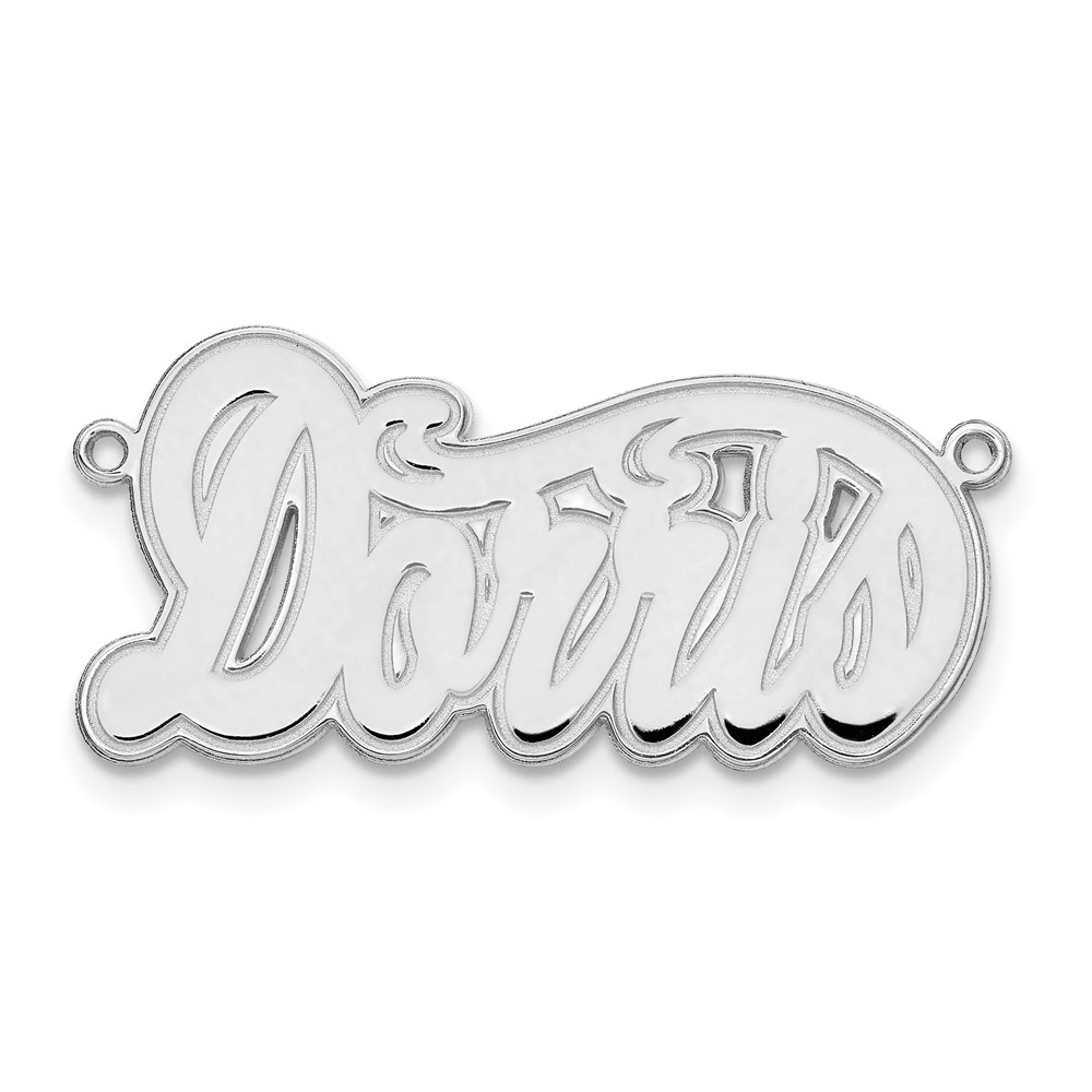 Sterling Silver/Rhodium-plated Etched Name Plate