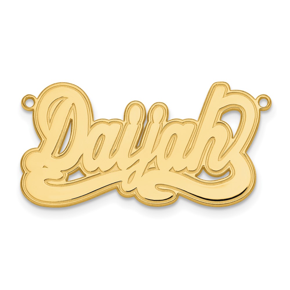 Sterling Silver/Gold-plated Etched Name Plate