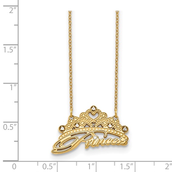 Personalized Diamond Crown Name Necklace