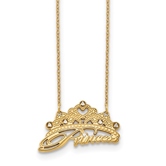 Personalized Diamond Crown Name Necklace