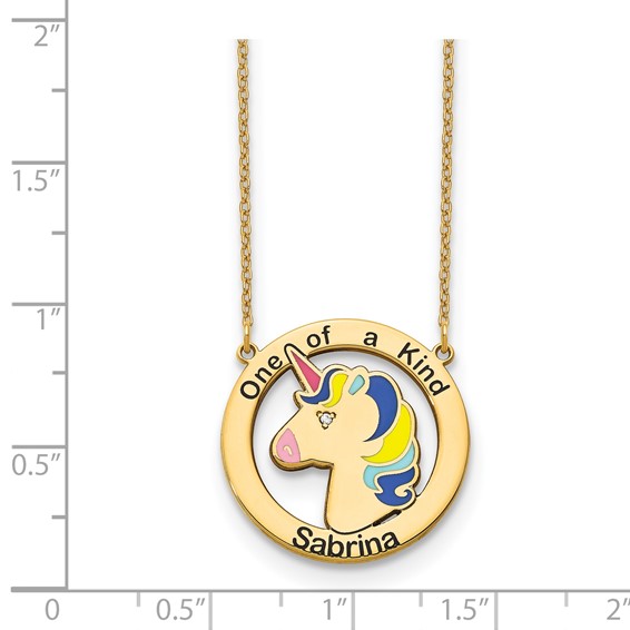 One of a Kind Personalized Unicorn Necklace