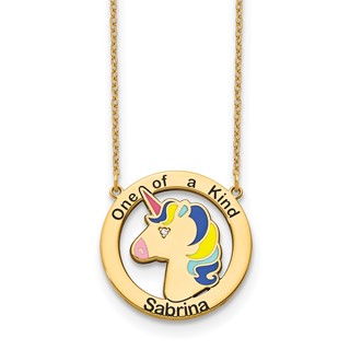 One of a Kind Personalized Unicorn Necklace