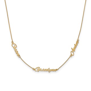 14K Brushed 1 Name Necklace