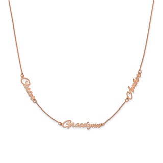 14K Rose Gold Brushed 1 Name Necklace
