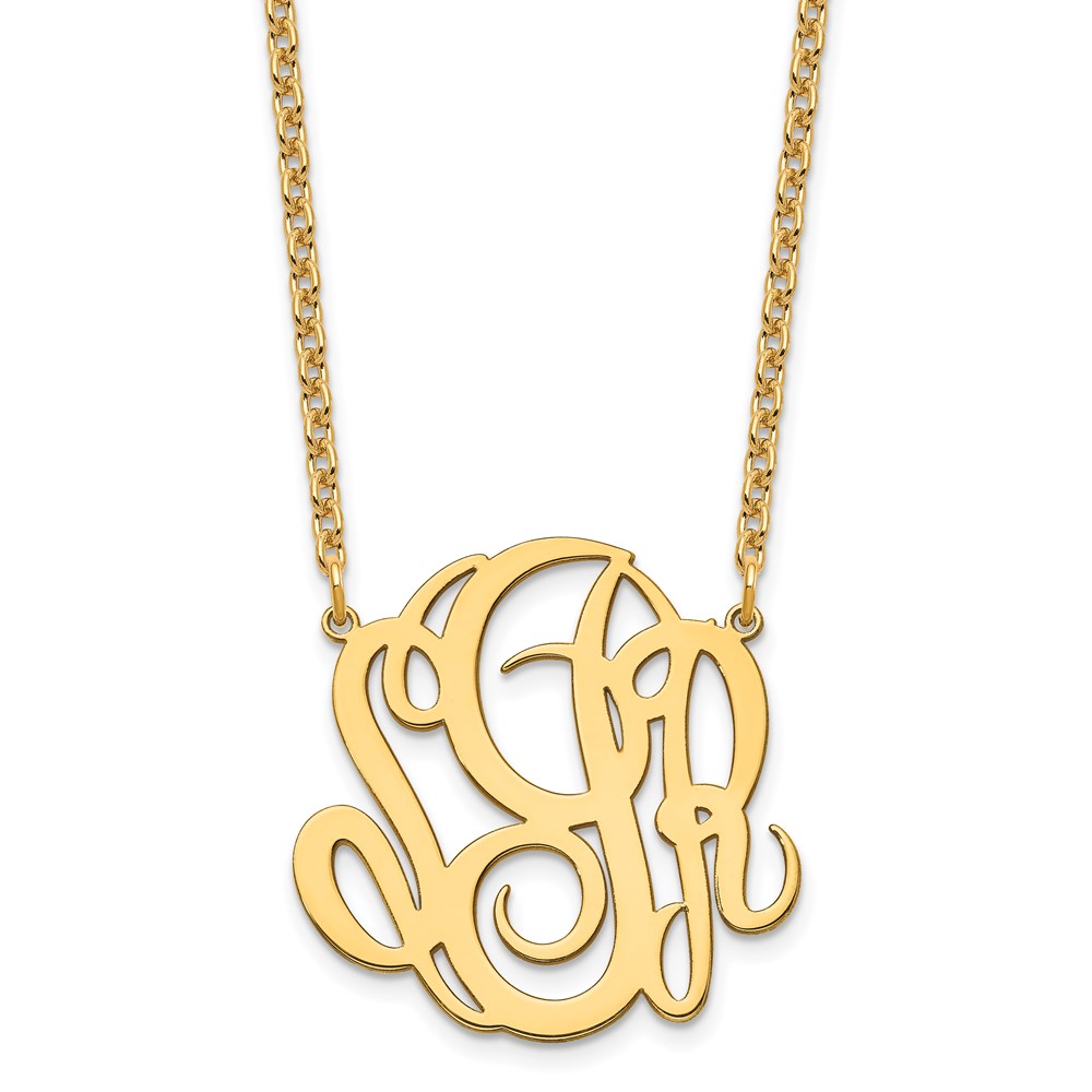 Sterling Silver/Gold-plated Monogram Necklace