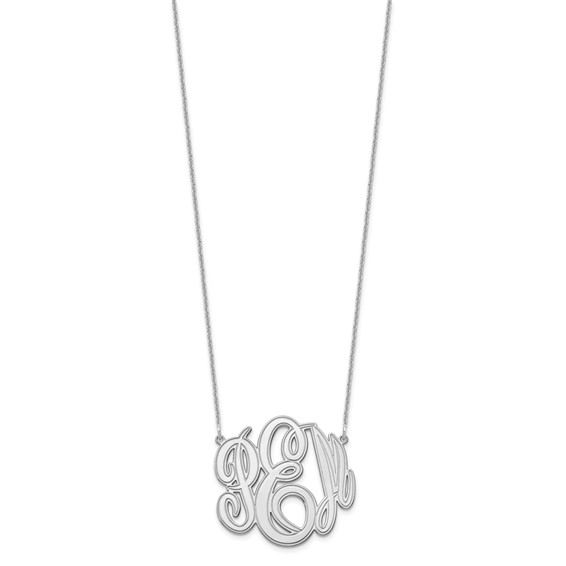 Etched Monogram Necklaces