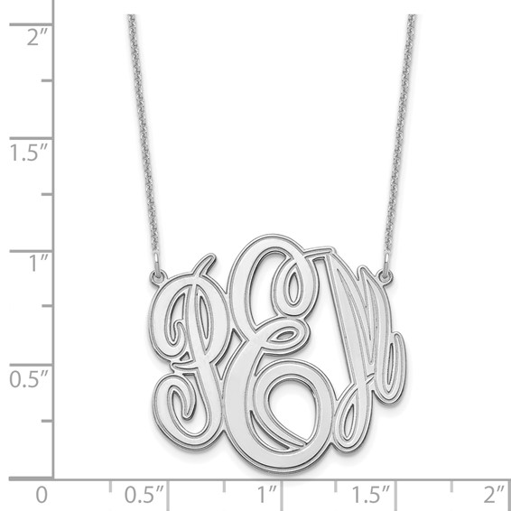 Etched Monogram Necklaces