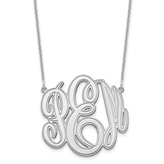 Etched Monogram Necklaces