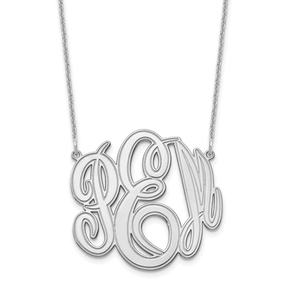 Etched Monogram Necklaces