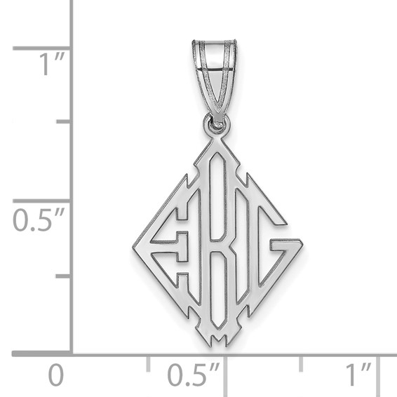 Diamond Shaped Monogram Pendants