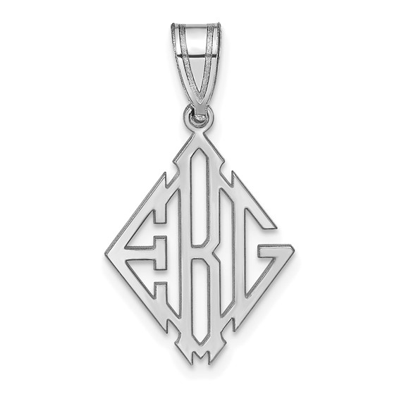 Diamond Shaped Monogram Pendants