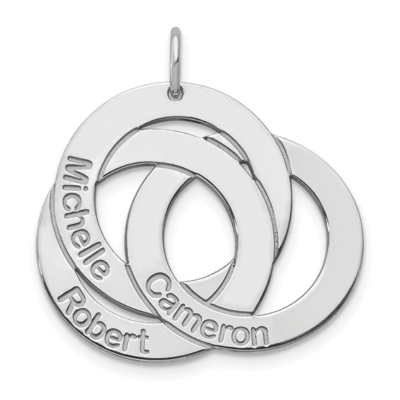 3 Name Circle Charm                                                     