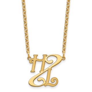 Diagonal Script Necklace