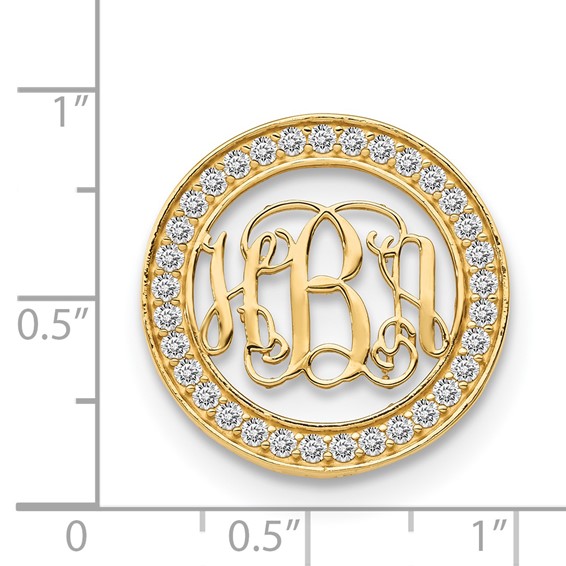 Monogram Pendant with Diamonds                                