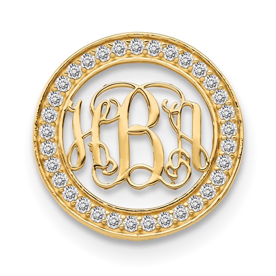 Monogram Pendant with Diamonds                                